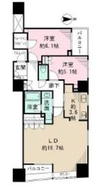 上野アインスタワー 8階 間取り図