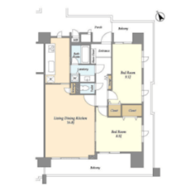 ガーデン文京白山 404 間取り図