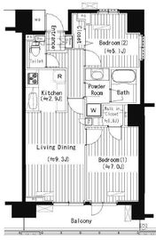 プライムアーバン東中野コート (PRIME URBAN 東中野 COURT) 317 間取り図