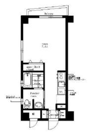 アクシア千駄ヶ谷 4階 間取り図