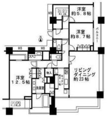 広尾ガーデンフォレスト 15階 間取り図