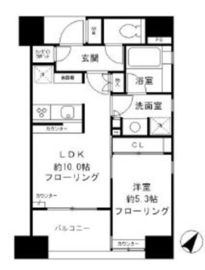 パークリュクス築地 7階 間取り図