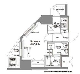 コンフォリア西蒲田 201 間取り図