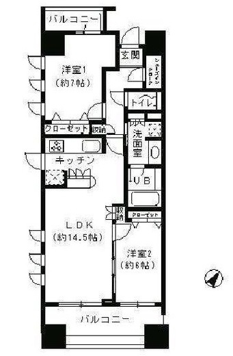 パークキューブ日本橋水天宮 1005 間取り図