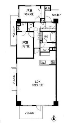 オープンレジデンシア広尾2 4階 間取り図