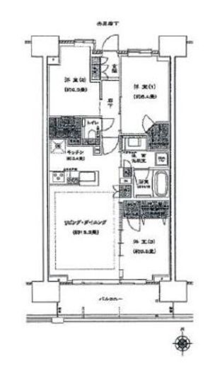 プラウドタワー清澄白河 10階 間取り図