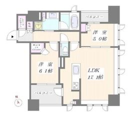 レフィール半蔵門 5階 間取り図