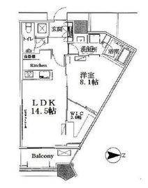 勝どきザ・タワー 50階 間取り図