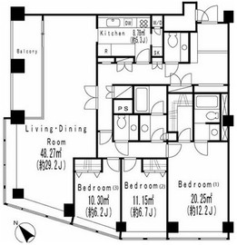 グリーンパーク赤坂 2905 間取り図