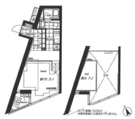 プラウドジェム渋谷神南 3階 間取り図