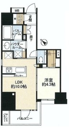 グレーシア勝どき 9階 間取り図