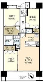 クレストシティレジデンス 7階 間取り図