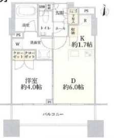 クオリア神南フラッツ 4階 間取り図