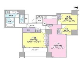 大崎ウエストシティタワーズ イースト 9階 間取り図