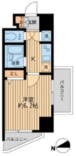 HF早稲田レジデンス 301 間取り図