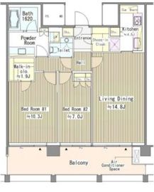 赤坂氷川町レジデンス 1504 間取り図