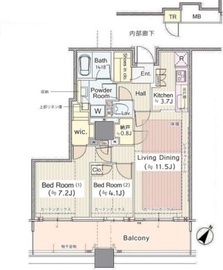 ブリリア有明スカイタワー 10階 間取り図