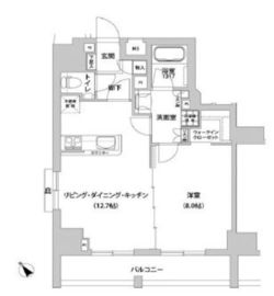 メトロステージ上野 801 間取り図