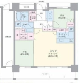 パークタワー東雲 28階 間取り図