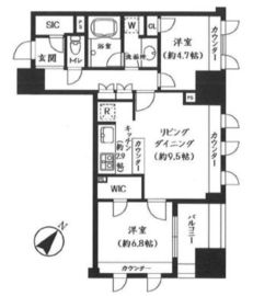 ファミール東銀座グランスイートタワー 3階 間取り図