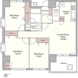 ベラカーサ広尾 802 間取り図