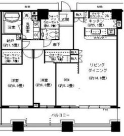 芝浦アイランド ケープタワー 45階 間取り図