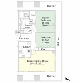 千代田ファーストハイツ 1613 間取り図