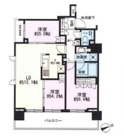 ウェリス六本木 15階 間取り図