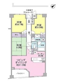 東急ドエルプレステージ参宮橋 4階 間取り図