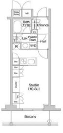 コンフォリア北参道 1308 間取り図