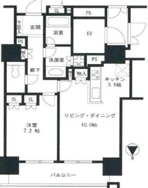 コスモポリス品川 9階 間取り図