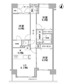 ソアラノーム碑文谷 213 間取り図