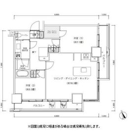 パークキューブ愛宕山タワー 2403 間取り図