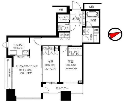 アトラスタワー西新宿 9階 間取り図