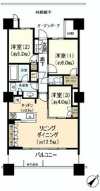 ブリリア有明スカイタワー 26階 間取り図