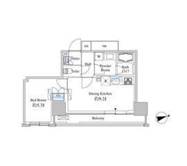 ベルファース芝浦タワー 1706 間取り図