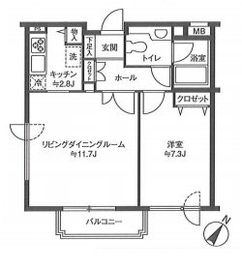 参宮橋マンション 205 間取り図