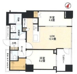 ブランズタワー文京小日向 12階 間取り図