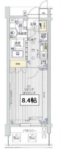 レックス海岸通りレジデンス 4階 間取り図