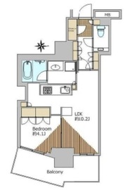 ルミナリータワー池袋 8階 間取り図