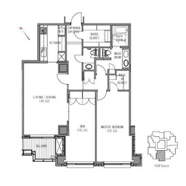 元麻布ヒルズ フォレストタワー 10階 間取り図