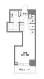 コスモグラシア清澄白河 502 間取り図