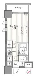 レジディア東銀座 206 間取り図