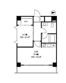 四谷デュープレックスD-R 6階 間取り図