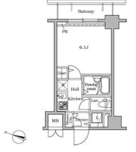 レジディア広尾2 1004 間取り図