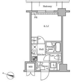 レジディア広尾2 1004 間取り図