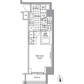 パークハビオ門前仲町 301 間取り図