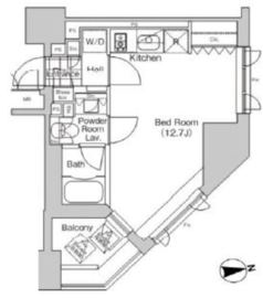 プライムアーバン本駒込 801 間取り図