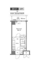 プラウドフラット早稲田 202 間取り図