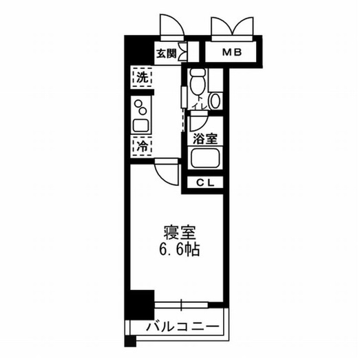 レジディア月島3 509 間取り図